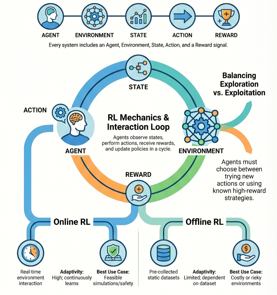 Illustration of the RL interaction loop