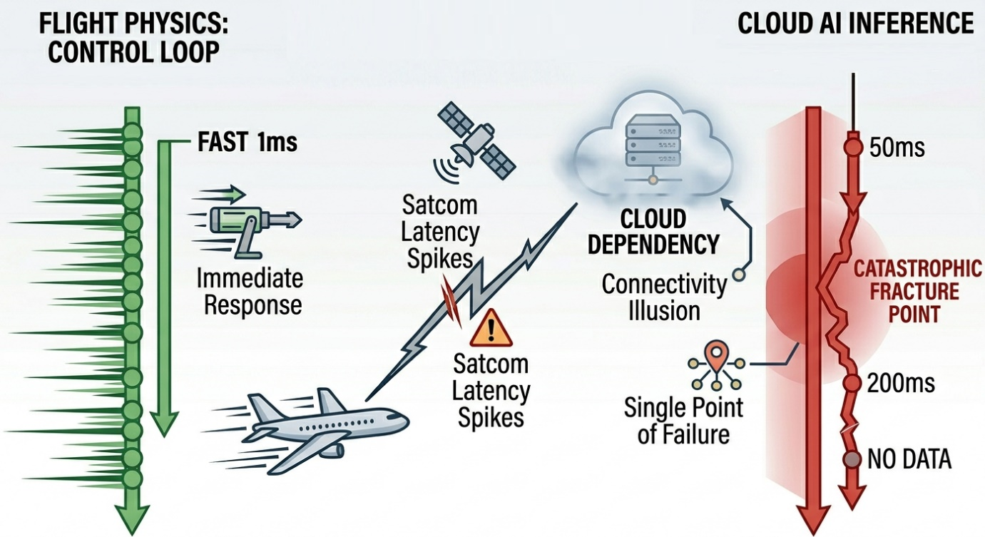Impact of Non-Deterministic Latency Spikes and Signal Loss on Safety-Critical Avionics